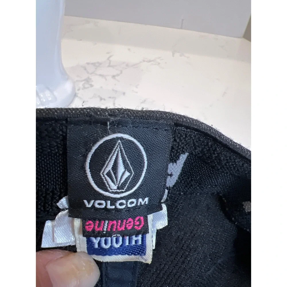 Volcom Fullstone Heather‎ Youth Stretch Flexfit Hat Charcoal Grey Cap Logo
